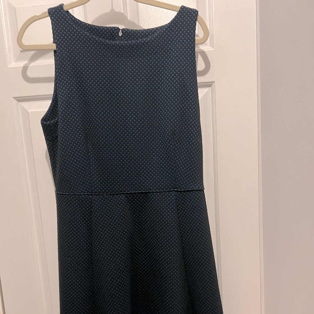 Ann Taylor Loft, blue & black knee length A line dress.